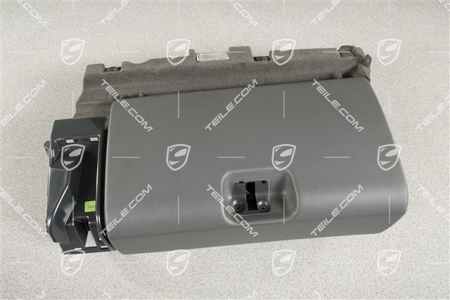 Glove compartment, leatherette, stone grey, complete