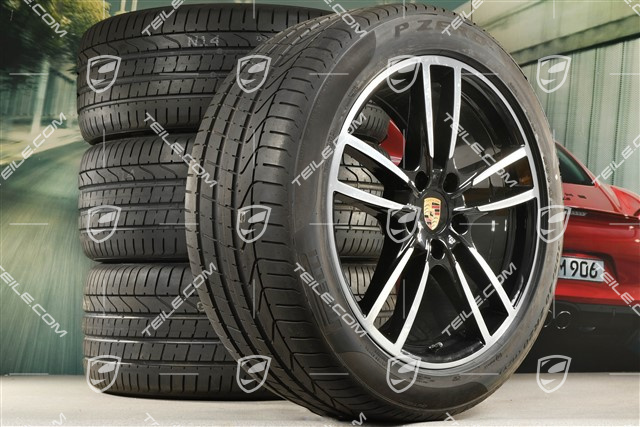20" Cayenne Coupé Sport Sommerräder Satz, Felgen 9J x 20 ET50 + 10,5J x 20 ET55 + Pirelli P Zero Sommerreifen 275/45 R20 + 305/40 R20, mit RDK-Sensoren