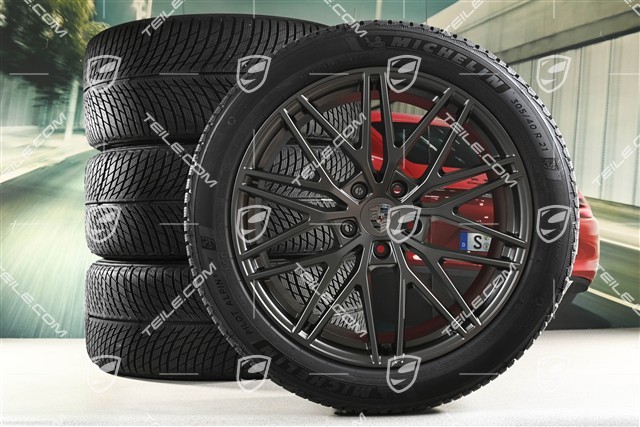 21" RS Spyder Design Winterräder Satz, Felgen 9,5J x 21 ET46 + 11,0J x 21 ET58 + Michelin Winterreifen 285/45 R21 + 305/40 R21, mit RDK-Sensoren, Turbonit