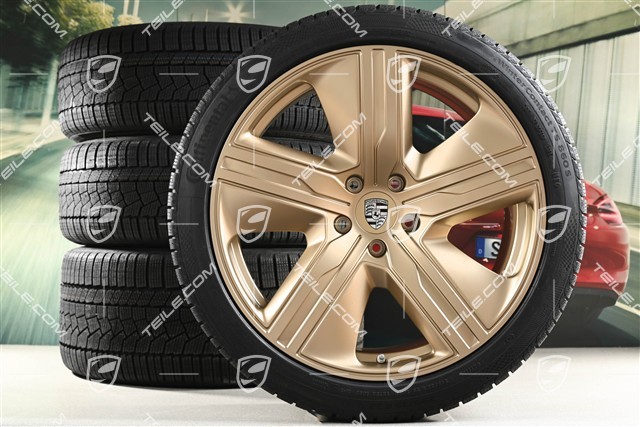 22" koła zimowe Macan Exclusive Design, felgi 9J x 22 ET29 + 11J x 22 ET47 + opony zimowe Continental 255/40 R22 + 295/35 R22, neodyme