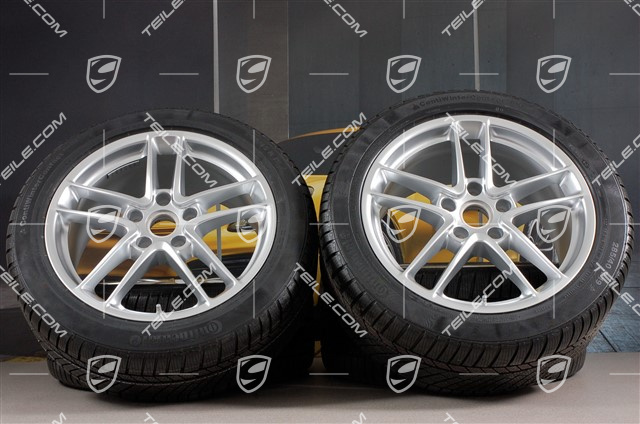 19" Panamera TURBO II Winterräder Satz, Felgen 9J x 19 ET60 + 10J x 19 ET61 + Continental Winterreifen 255/45 R19+285/40 R19, RDK-Sensoren