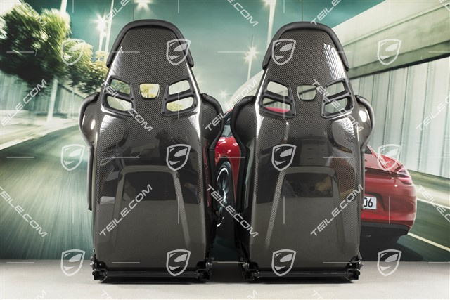 Schalensitze GT3RS / GT2RS, Carbon, Leder+Pepita, Schwarz, Satz, L+R