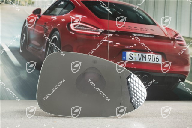 Szkło lusterka drzwi, asferyczne, ściemniane, podgrzewane, R