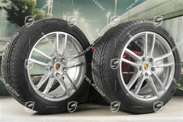 20-inch Cayenne COUPE Sport winter wheel set, rims 9J x 20 ET50 + 10,5J x 20 ET55 +  Continental winter tyres 275/45 R20 + 305/40 R20, with TPMS