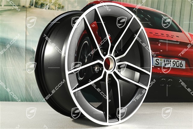 20"+21" Komplet felg Carrera Exclusive Design, felgi 8,5J x 20 ET50 + 11,5J x 21 ET79, czarny satynowy półmat