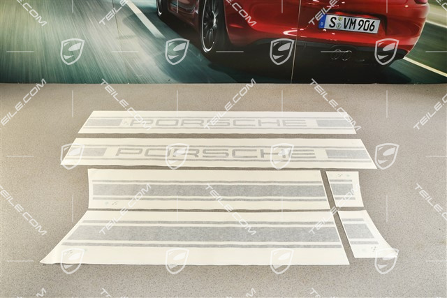 Ozdobny napis „PORSCHE”, L+R, czarny