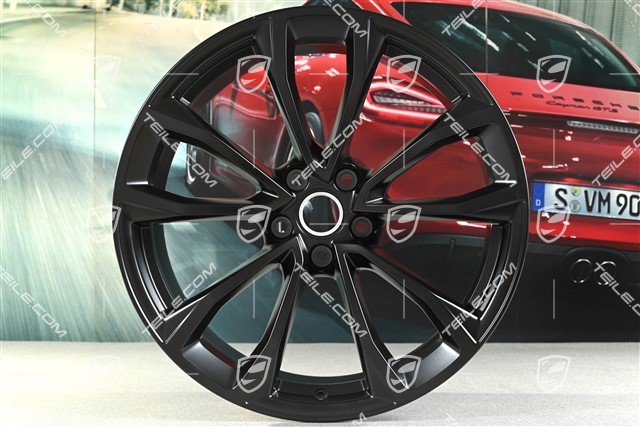 19-inch wheel rim Macan Design-Rad, 9J x 19 ET21, black satin mat