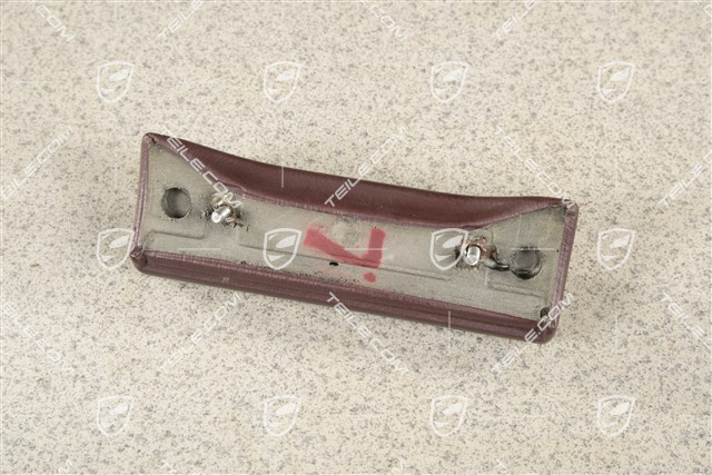 Cover Ashtray, Leatherette, Wine red
