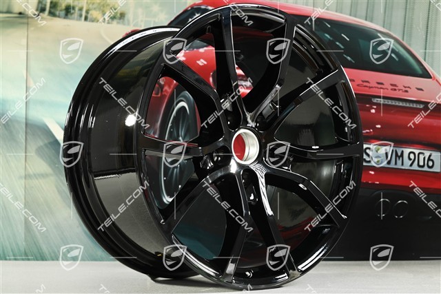 21-inch wheel rim, Cayenne Exclusive Design, 11J x 21 ET49, black high gloss