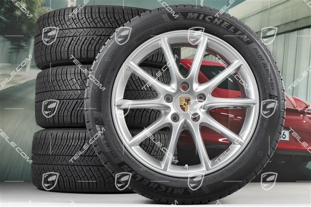 20" Cayenne COUPE Design Winterräder Satz, Felgen 9J x 20 ET50 + 10,5J x 20 ET55 + NEUE Michelin Winterreifen 275/45 R20 + 305/40 R20, mit RDK-Sensoren