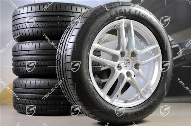 19" Cayenne Turbo (Facelift) Sommerräder Satz, 4x Felgen 8,5 J x 19 ET 59 + 4x Reifen 265/50 R 19 110Y XL, mit RDK.