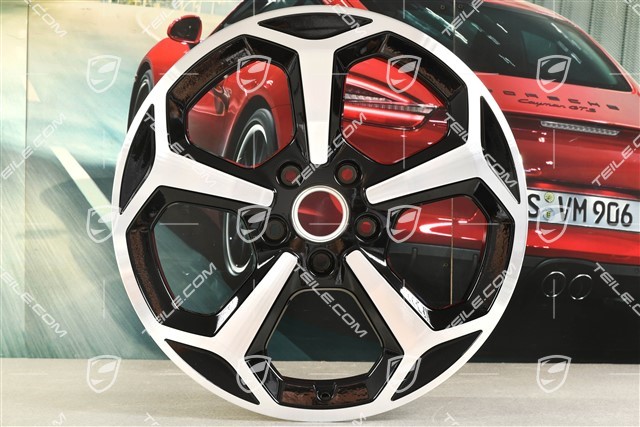 20" Felge Offroad Design 9J x 20 ET54, schwarz hochglanz mit glanzgedrehter Stirnfläche