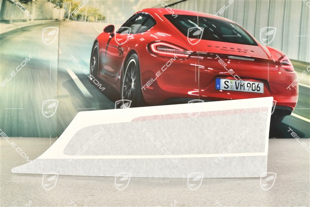 Ozdobny pas / naklejka boczna RS 4.0, na zderzak tylny, czerwony / GT silver metallic, R
