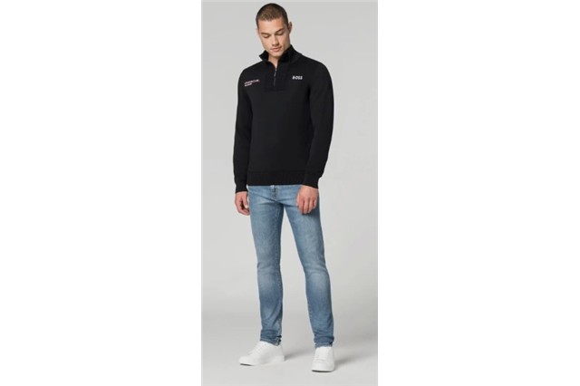 Sweter dzianinowy Motorsport, Rozmiar S, czarny