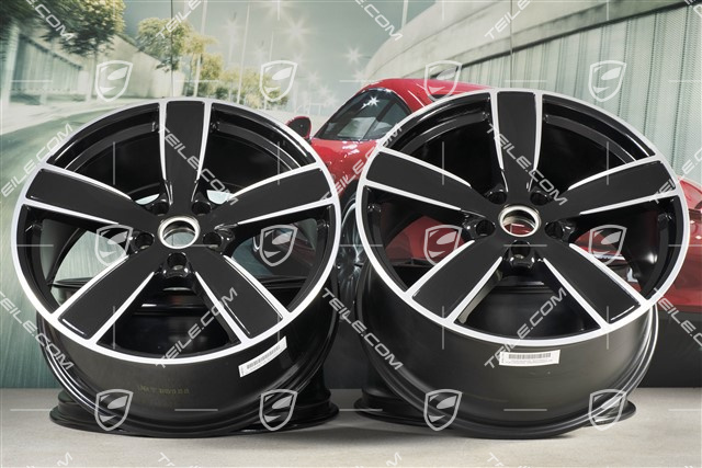 22" Felgensatz Cayenne Sport Classic, 10J x 22 ET48 + 11,5J x 22 ET61, tiefschwarz-metallic