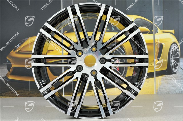 21" Felgensatz Turbo III, Facelift, 10J x 21 ET50, schwarz hochglanz