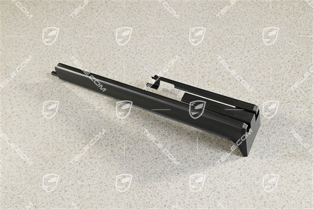 Front seat rail cover, rear, Black, L