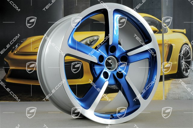 20" SportTechno Felgensatz 8.5J x 20 ET57 + 10J x 20 x ET50, Saphirblaumetallic
