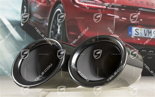 Końcówka rury wydechowej, Standard, Czarna, L