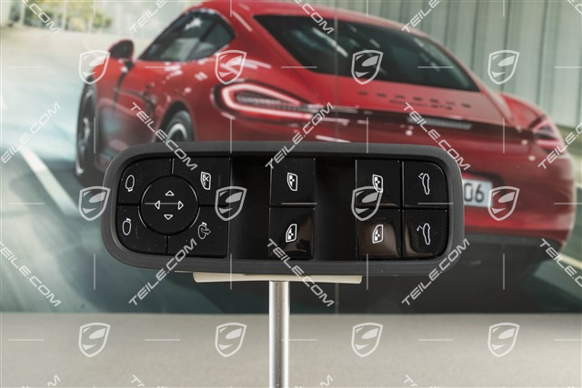 Przycisk elektrycznie sterowanych szyb, Strona kierowcy, Czarny mat