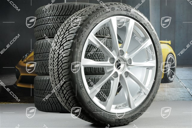19" Boxster S koła zimowe komplet, felgi 8J x 19 ET57 + 10J x 19 ET45 + NOWE opony zimowe Michelin Pilot Alpin 4: 235/40 R19 + 265/40 R19