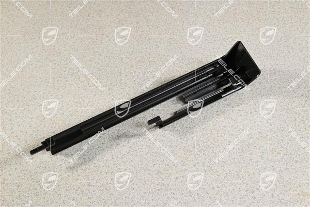 Front seat rail cover, rear, Black, L