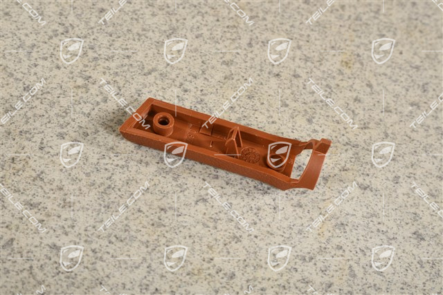 Front seat rail adjuster cover, Chestnut brown, L
