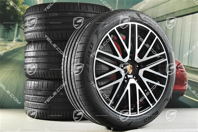 22" 911 Turbo Design Sommerräder Satz, Felgen 10J x 22 ET48 + 11,5J x 22 ET52 + Pirelli Sommerreifen 285/40 ZR22 + 315/35 ZR22