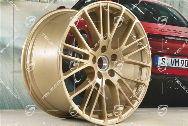 21" Felgensatz Panamera Exclusive Design Sport, 9,5J x 21 ET71 + 11,5J x 21 ET69, Aurum Seidenmatt