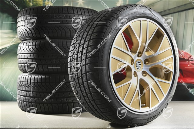 20" koła zimowe Turbo Aero, komplet, felgi 9J x 20 ET54 + 11J x 20 ET60 + NOWE opony zimowe Pirelli 245/45 R20 + 285/40 R20, Aurum