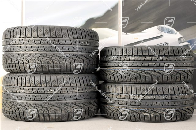19" Komplet kół zimowych Carrera, felgi 8,5J x 19 ET54 + 11J x 19 ET48 + opony zimowe Pirelli 235/40 R19 + 295/35 R19, bez czujników ciśn