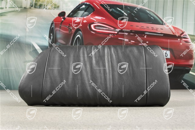 Lordosenstütze / Mittelteil, Raffleder, Schwarz, Cabrio, R