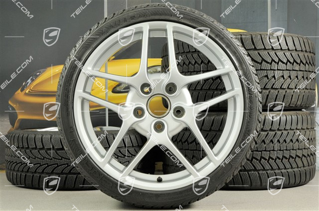 19" Komplet kół zimowych Carrera S II, felgi 8J x 19 ET57 + 11J x 19 ET67, opony Nokian WR 235/35 R19 + 295/30 R19, bez czujników ciśnienia