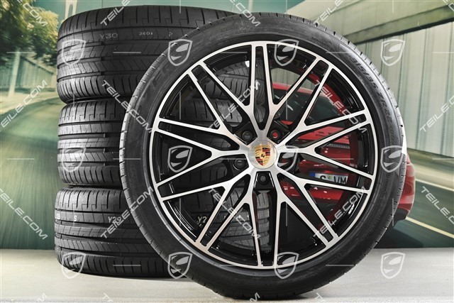 22" Cayenne Coupé RS Spyder Design Sommerräder Satz, Felgen 10J x 22 ET48 + 11,5J x 22 ET52 + Pirelli P Zero Sommerreifen 285/35 R22 + 315/30 R22, mit RDK-Sensoren