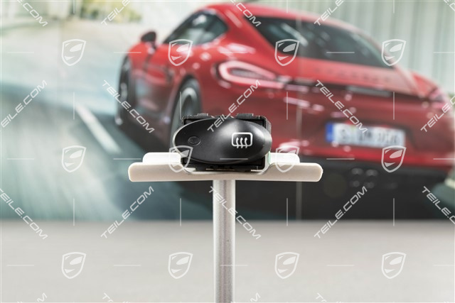 Heckscheibe / Aussenspiegel Heizung Schalter, Schwarz-matt