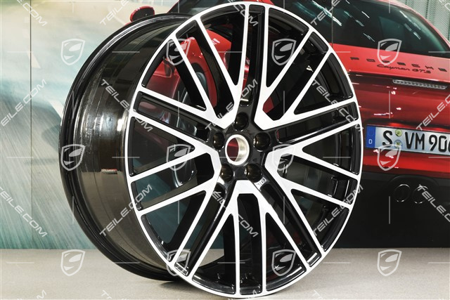 21-inch wheel rim "911 Turbo 5 Design" 9,5J x 21 ET 27, black high gloss