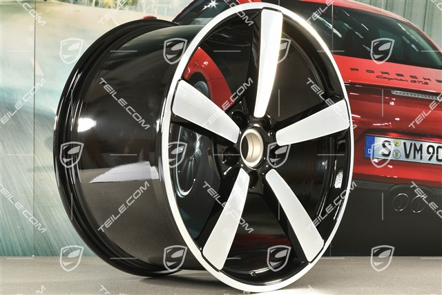 21" Carrera Exclusive Felge, 12J x 21 ET70, Schwarz Hochglanz