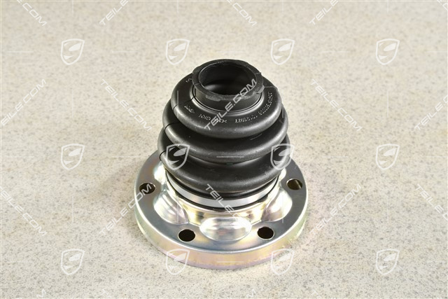 GT3, Staubbalg mit Flansch und mit Klemmschelle, Innen Gelenk, L=R