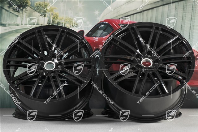 22-inch wheel rim setTurbo IV, 11,5J x 22 ET52 + 10J x 22 ET48, for Coupé, black satin-mat
