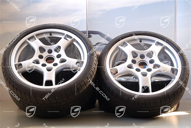 19" Komplet kół zimowych Carrera S, C2 / C2S, felgi 8J x 19 ET57 + 11J x 19 ET 67, opony 235/35 R19 + 295/30 R19