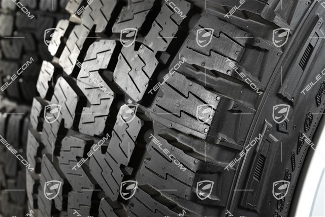 19"+20" Dakar komplet kół na każdy teren, felgi 8J x 19 ET38 +11,5J x 20 ET63 + opony All-Terrain Pirelli Scorpion 245/45 ZR19 + 295/40 ZR20, białe