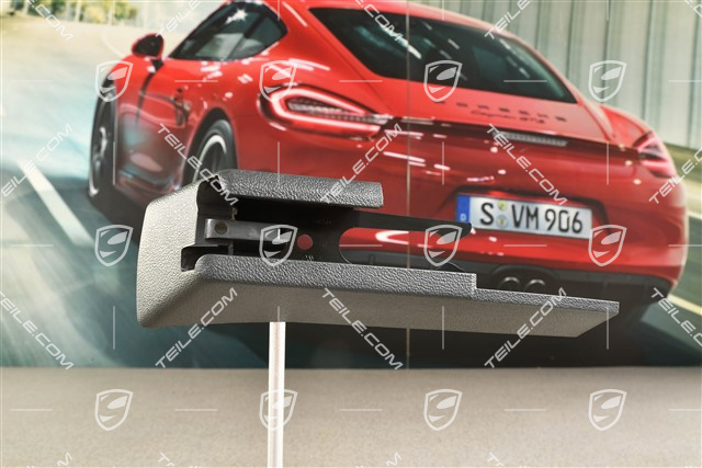 Front seat rail cover, rear, Black