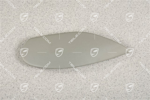Centre console / tunnel cover, Leather, Lateral, Graphite grey, L