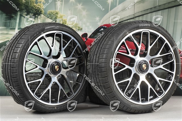 20" Turbo S central locking winter wheel set for Turbo S, wheels 8,5J x 20 ET51 + 11J x 20 ET59 + Pirelli Sottozero II winter wheels 245/35 R20+295/30 R20, TPMS