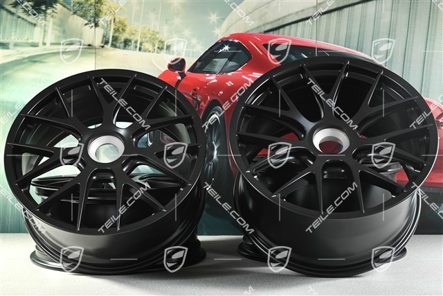 GT4 RS / Spyder RS 20" Magnesium Felgen Satz, 8,5J x 20 ET61 + 11J x 20 ET50, schwarz seidenmatt