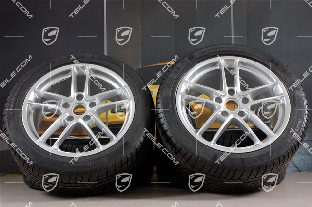 19" Panamera TURBO II koła zimowe, komplet, felgi 9J x 19 ET60 + 10J x 19 ET61 + NOWE opony zimowe Continental 255/45 R19+285/40 R19, czujniki ciśnienia