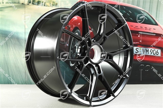 21-inch Carrera GTS lightweight alloy wheel rim, 11,5J x 21 ET67, black satin matt