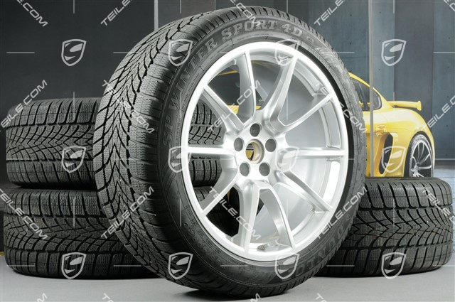20" "Macan SportDesign" koła zimowe, komplet, felgi 9J x 20 ET26 + 10J x 20 ET19, opony zimowe Dunlop SP Winter Sport 4D 265/45 R 20 + 295/40 R 20, z czujnikami ciśnienia RDK