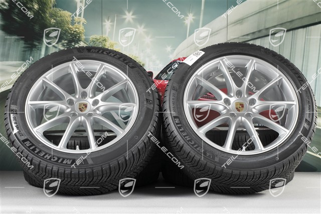 20-inch Cayenne COUPE Design winter wheel set, rims 9J x 20 ET50 + 10,5J x 20 ET55 +  Michelin winter tyres 275/45 R20 + 305/40 R20, with TPMS