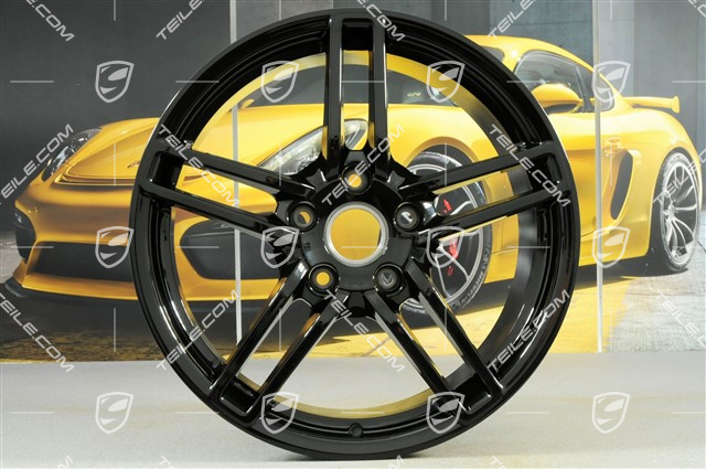19" Komplet felg Carrera, 8,5J x 19 ET54 + 11J x 19 ET48, czarny wysoki połysk